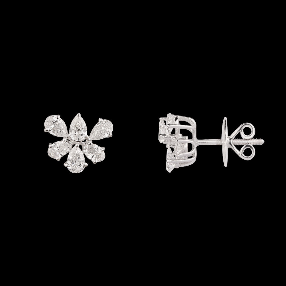 18K White Gold Diamond Earrings - 1.95ct VVS-VS-EF