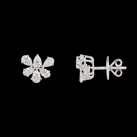 18K White Gold Diamond Earrings - 1.95ct VVS-VS-EF