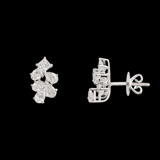 18K White Gold Diamond Earrings - 1.72ct VVS-VS-EF