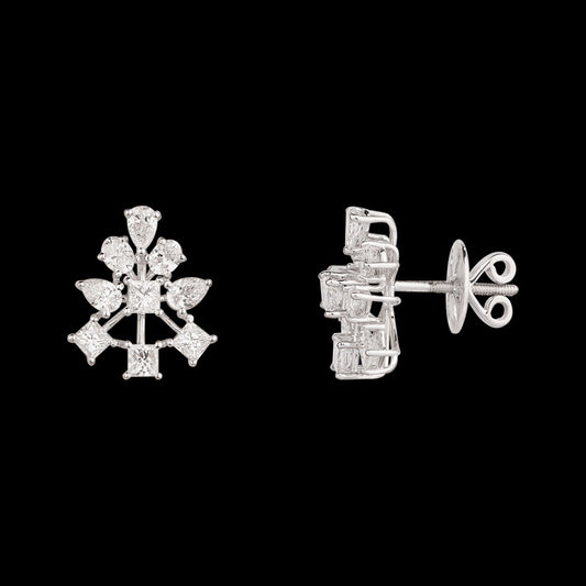18K White Gold Diamond Earrings - 1.67ct VVS-VS-EF
