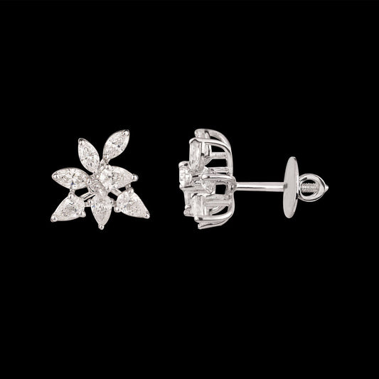 18K White Gold Diamond Earrings - 1.34ct VVS-VS-FG