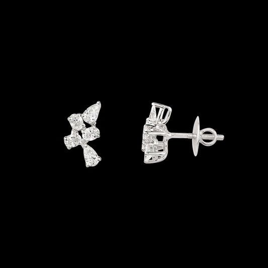 18K White Gold Diamond Earrings - 0.82ct VVS-VS-EF