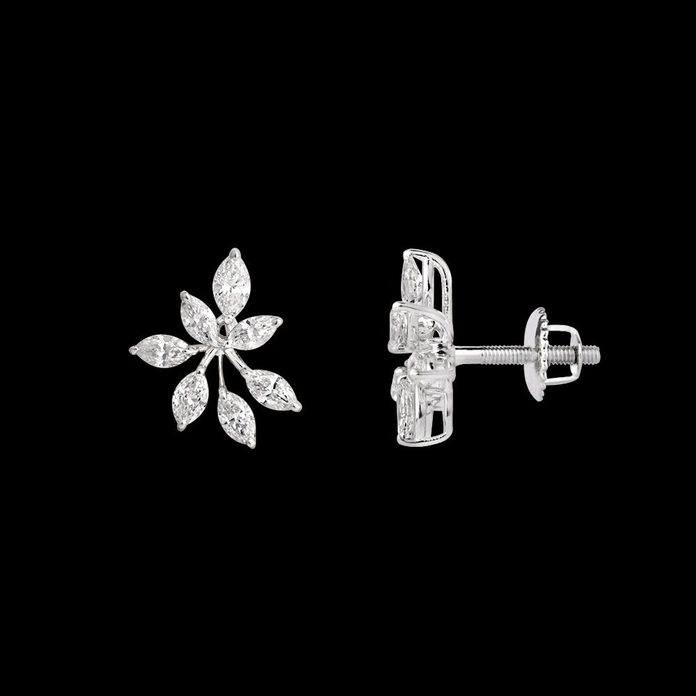 18K White Gold Diamond Earrings - 1.29ct VVS-VS-HI