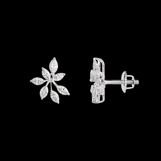 18K White Gold Diamond Earrings - 1.29ct VVS-VS-HI