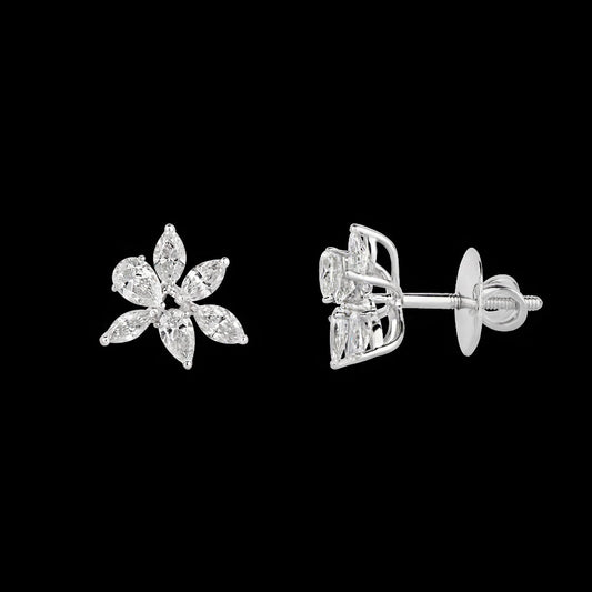 18K White Gold Diamond Earrings - 1.25ct VS-SI-FG