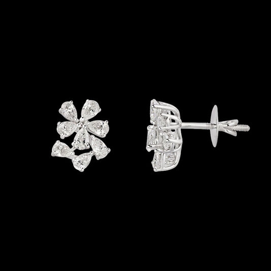 18K White Gold Diamond Earrings - 1.54ct VS-SI-FG