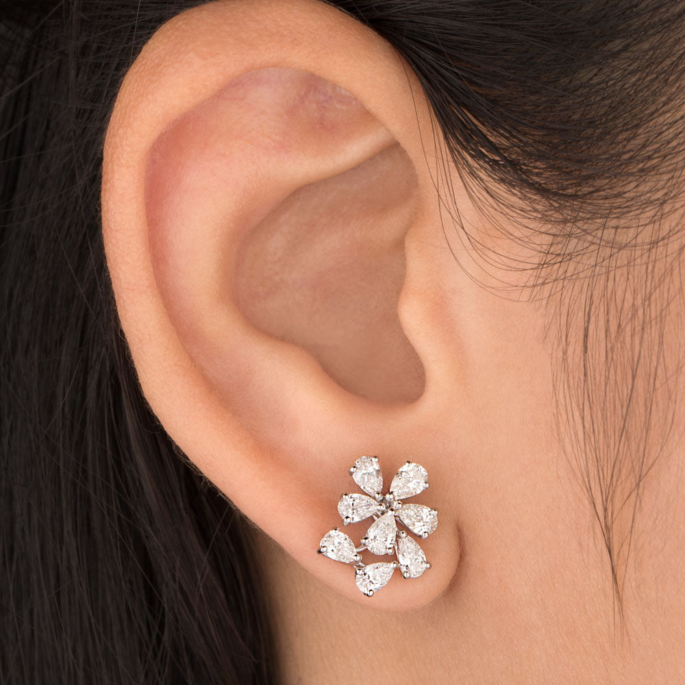 18K White Gold Diamond Earrings - 1.54ct VS-SI-FG