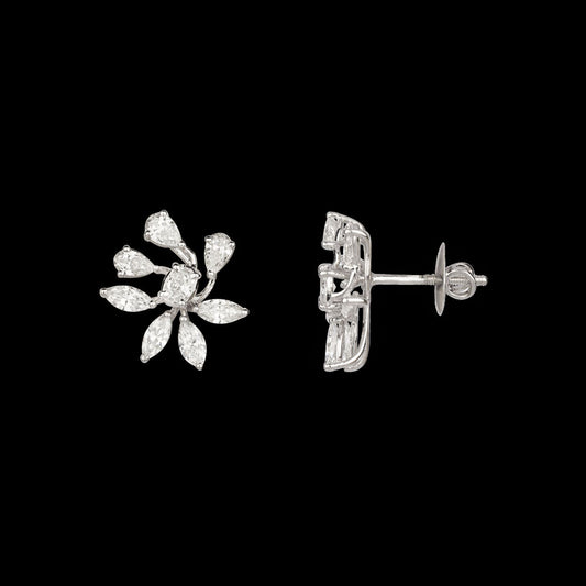 18K White Gold Diamond Earrings - 2.41ct VS-SI-FG
