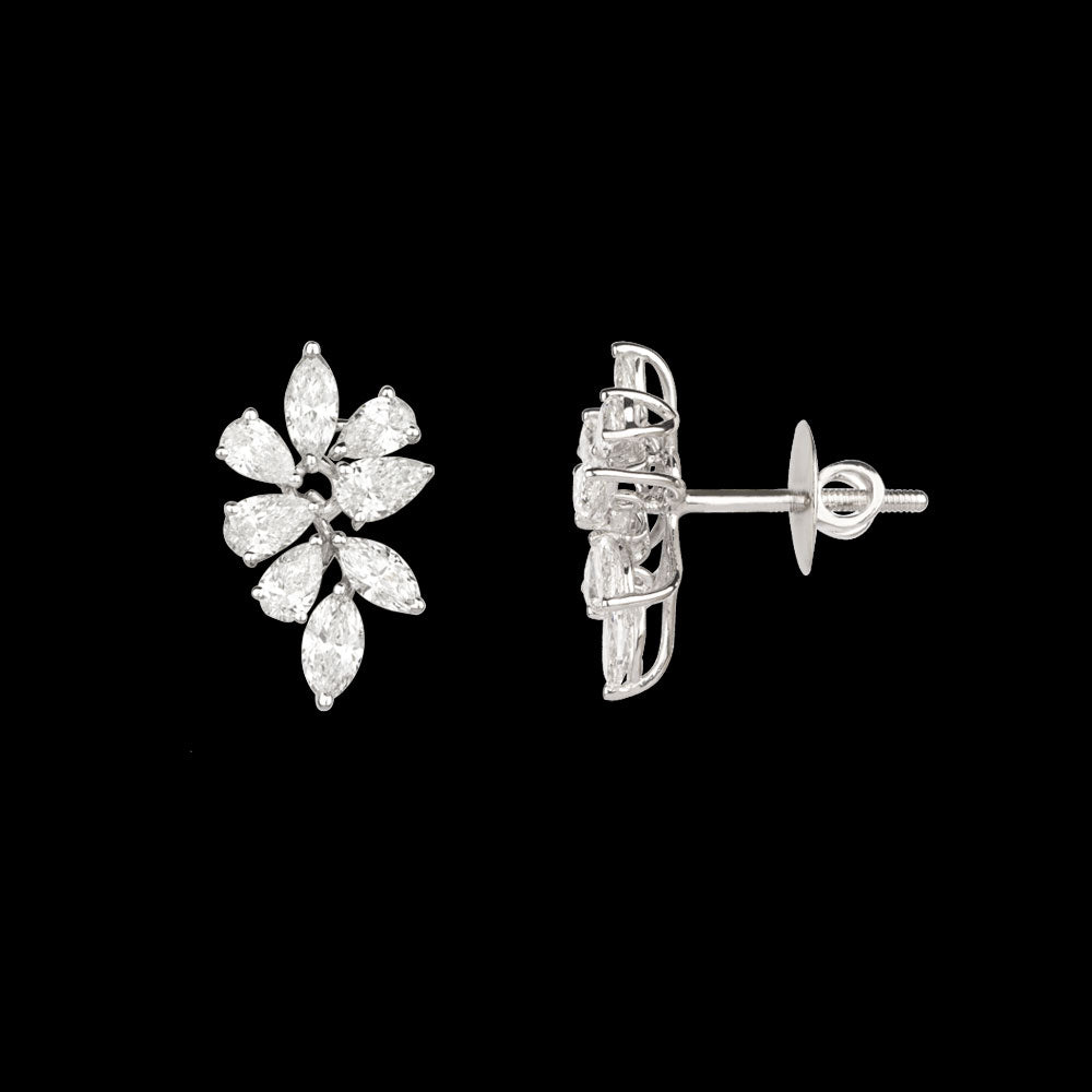 18K White Gold Diamond Earrings - 2.02ct VS-SI-FG