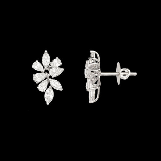18K White Gold Diamond Earrings - 2.02ct VS-SI-FG