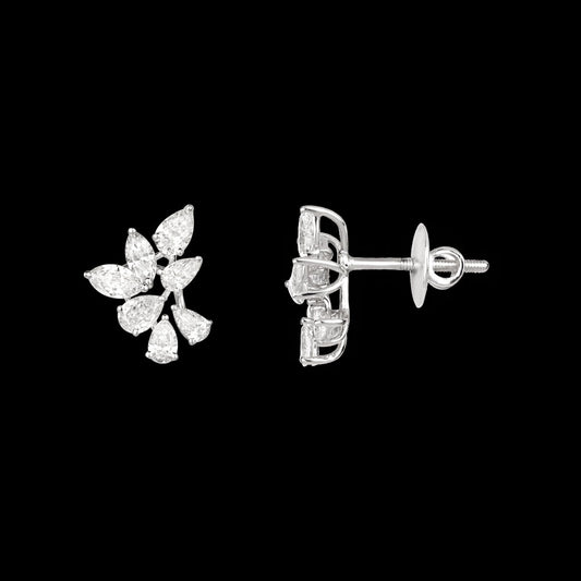 18K White Gold Diamond Earrings - 1.67ct VS-SI-FG