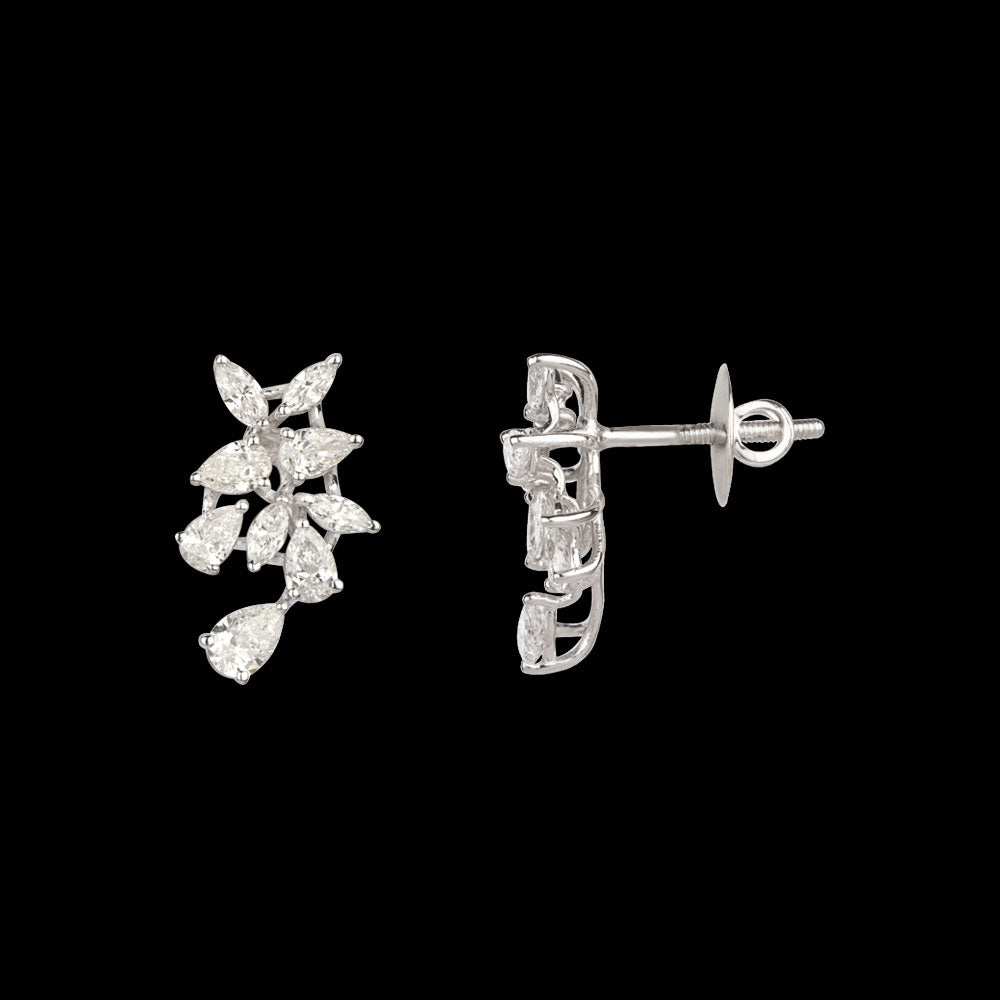 18K White Gold Diamond Earrings - 1.44ct VS-SI-FG