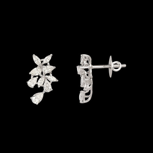 18K White Gold Diamond Earrings - 1.44ct VS-SI-FG