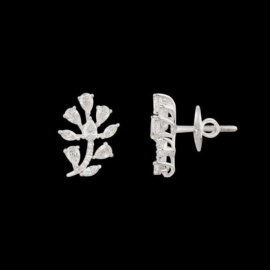 18K White Gold Diamond Earrings - 1.292ct VS-SI-FG