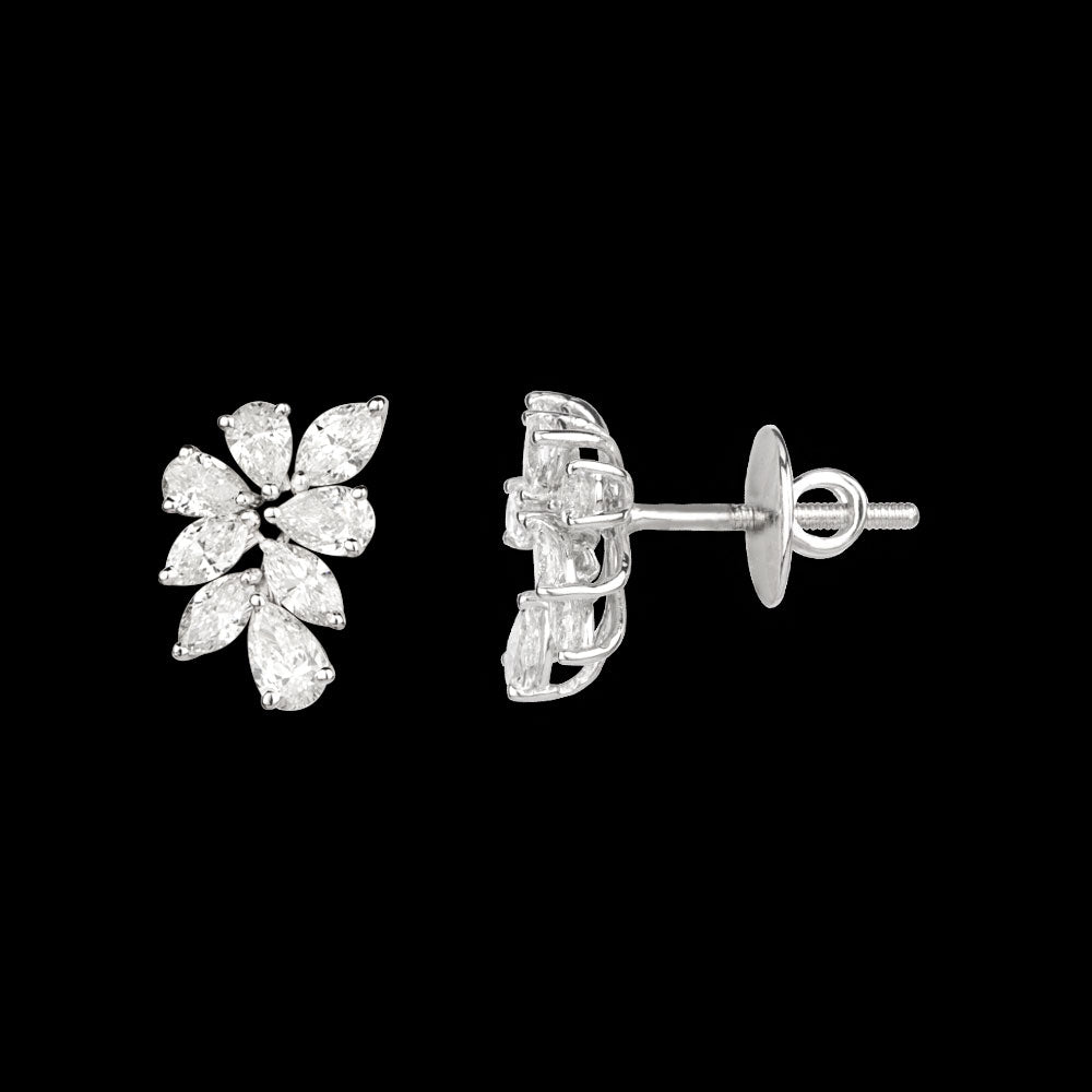 18K White Gold Diamond Earrings - 1.53ct VS-SI-FG