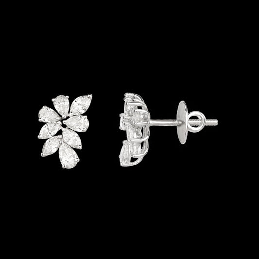18K White Gold Diamond Earrings - 1.53ct VS-SI-FG