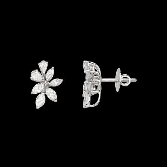 18K White Gold Diamond Earrings - 1.68ct VS-SI-FG