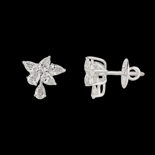 18K White Gold Diamond Earrings - 1.73ct VS-SI-FG