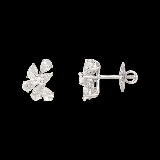 18K White Gold Diamond Earrings - 1.8ct VS-SI-FG