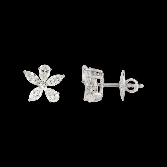 18K White Gold Diamond Earrings - 1.53ct VS-SI-FG