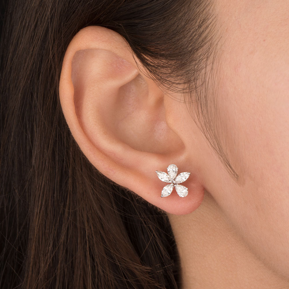 18K White Gold Diamond Earrings - 1.53ct VS-SI-FG