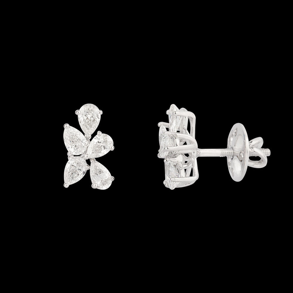 18K White Gold Diamond Earrings - 1.4ct VVS-VS-FG