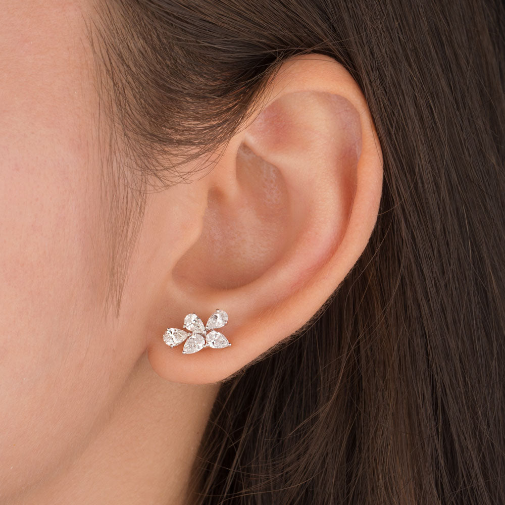 18K White Gold Diamond Earrings - 1.4ct VVS-VS-FG