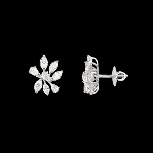18K White Gold Diamond Earrings - 1.97ct VS-SI-FG