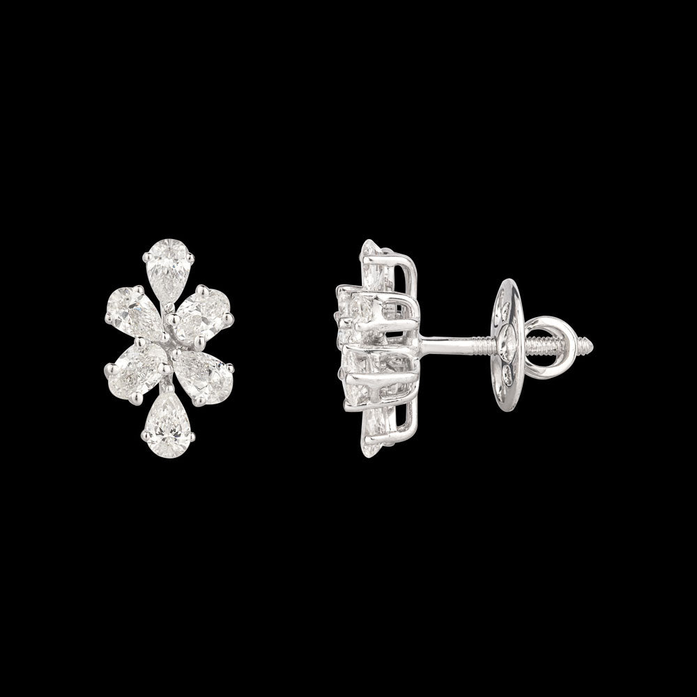 18K White Gold Diamond Earrings - 1.41ct VS-SI-EF