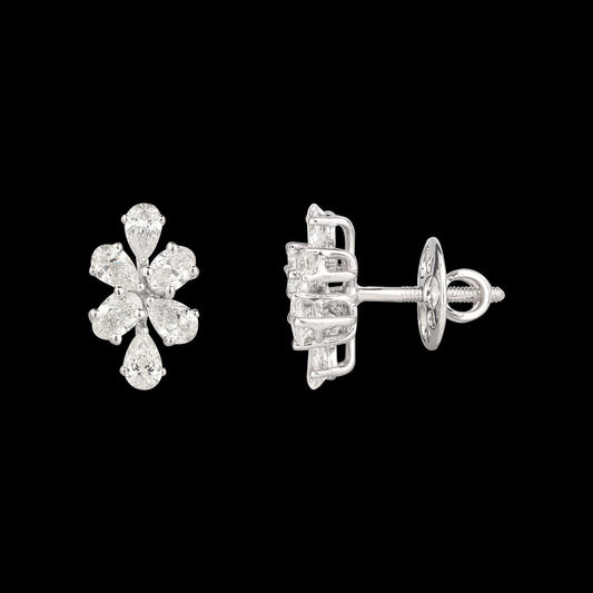 18K White Gold Diamond Earrings - 1.41ct VS-SI-EF