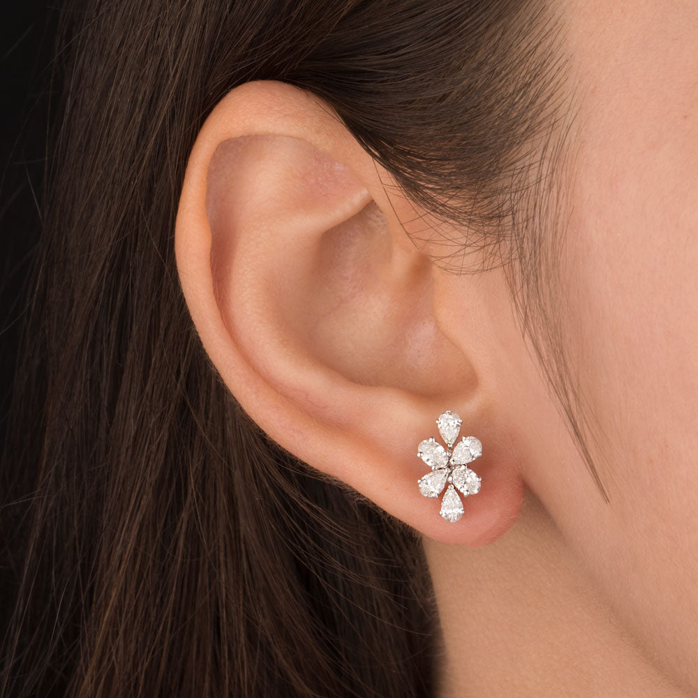 18K White Gold Diamond Earrings - 1.41ct VS-SI-EF