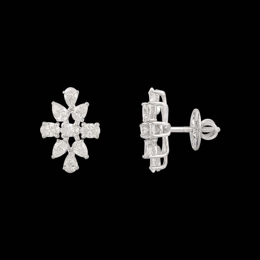 18K White Gold Diamond Earrings - 1.85ct VS-SI-EF