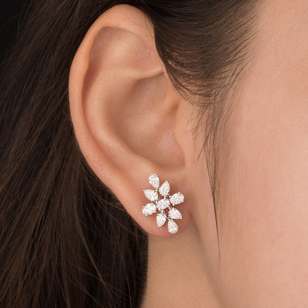 18K White Gold Diamond Earrings - 1.85ct VS-SI-EF