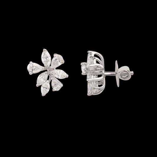 18K White Gold Diamond Earrings - 1.34ct VS-SI-FG