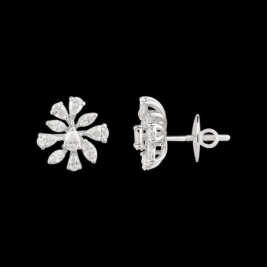18K White Gold Diamond Earrings - 1.251ct VS-SI-FG