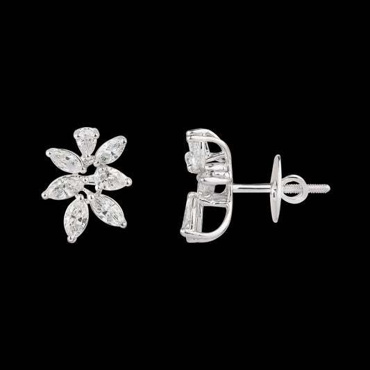 18K White Gold Diamond Earrings - 1.869ct VVS-VS-FG