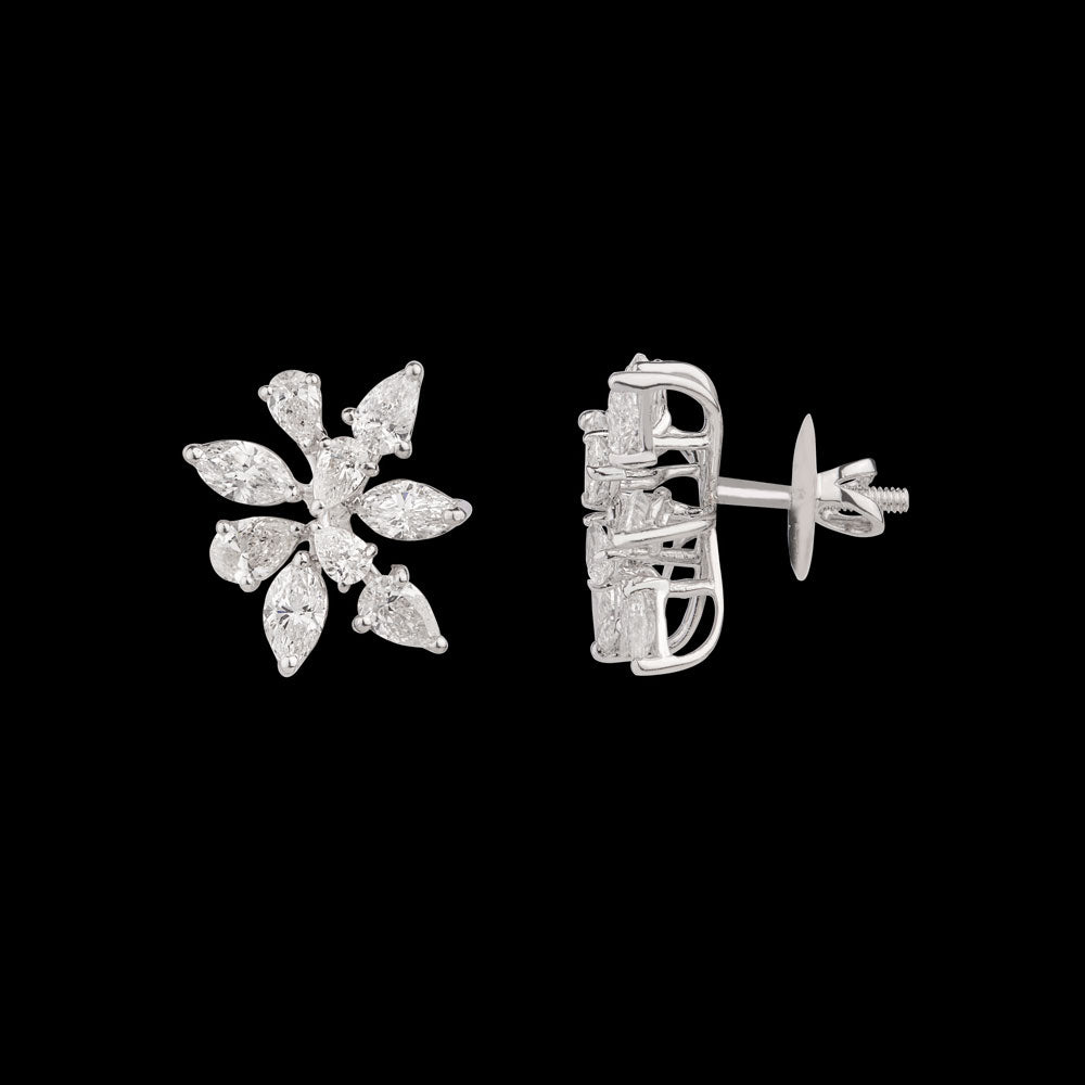 18K White Gold Diamond Earrings - 2.19ct VS-SI-FG