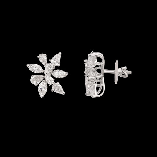 18K White Gold Diamond Earrings - 2.19ct VS-SI-FG