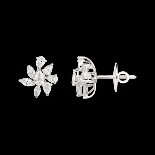 18K White Gold Diamond Earrings - 1.539ct VS-SI-FG