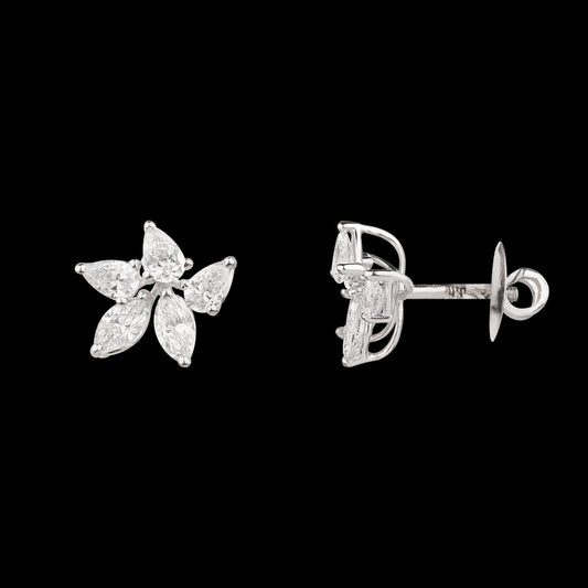 18K White Gold Diamond Earrings - 1.33ct VS-SI-FG