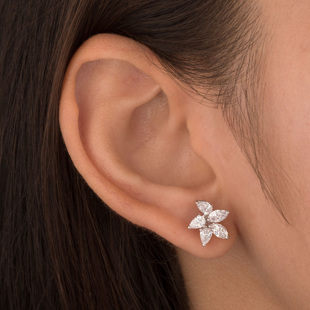 18K White Gold Diamond Earrings - 1.33ct VS-SI-FG