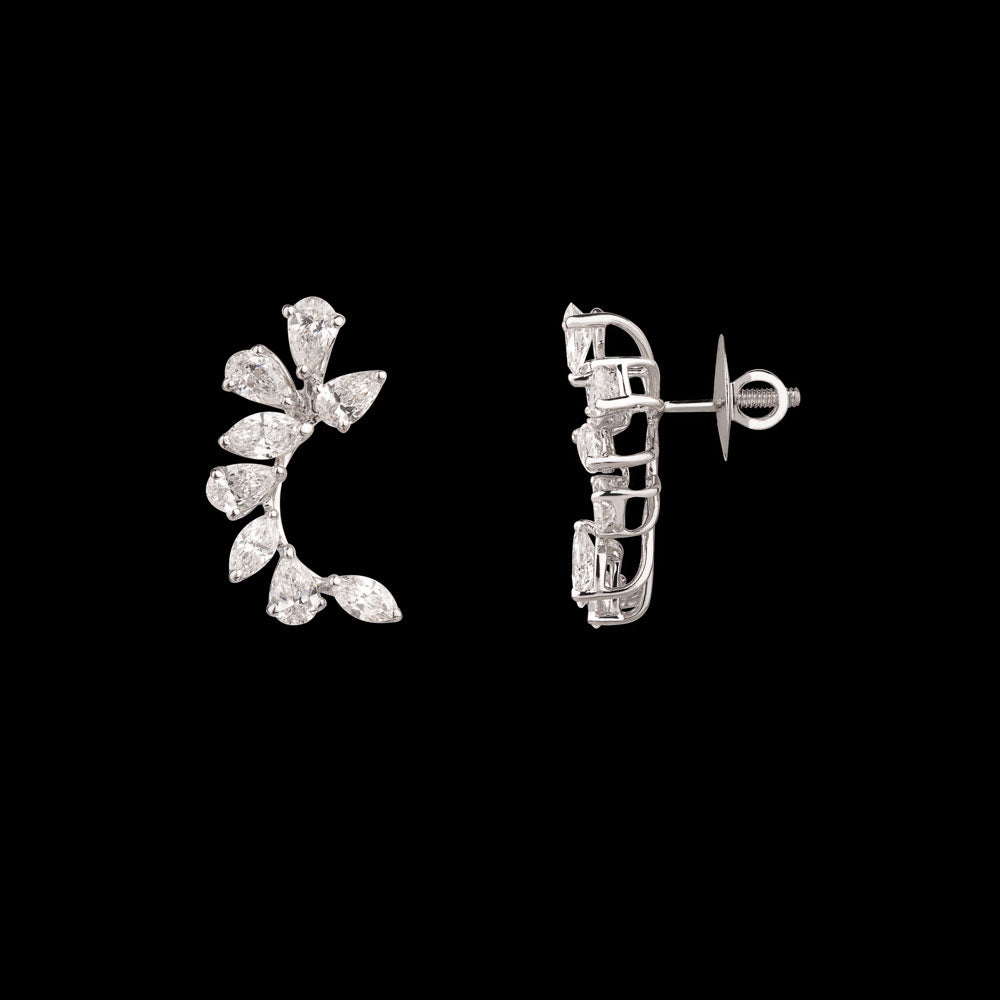 18K White Gold Diamond Earrings - 1.84ct VS-SI-FG