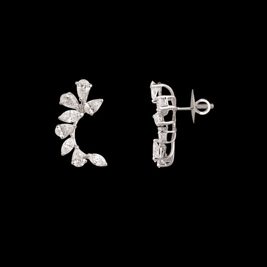 18K White Gold Diamond Earrings - 1.84ct VS-SI-FG