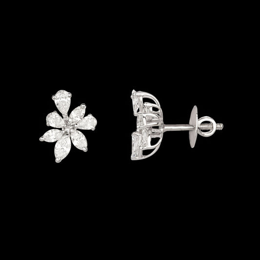 18K White Gold Diamond Earrings - 1.41ct VS-SI-FG