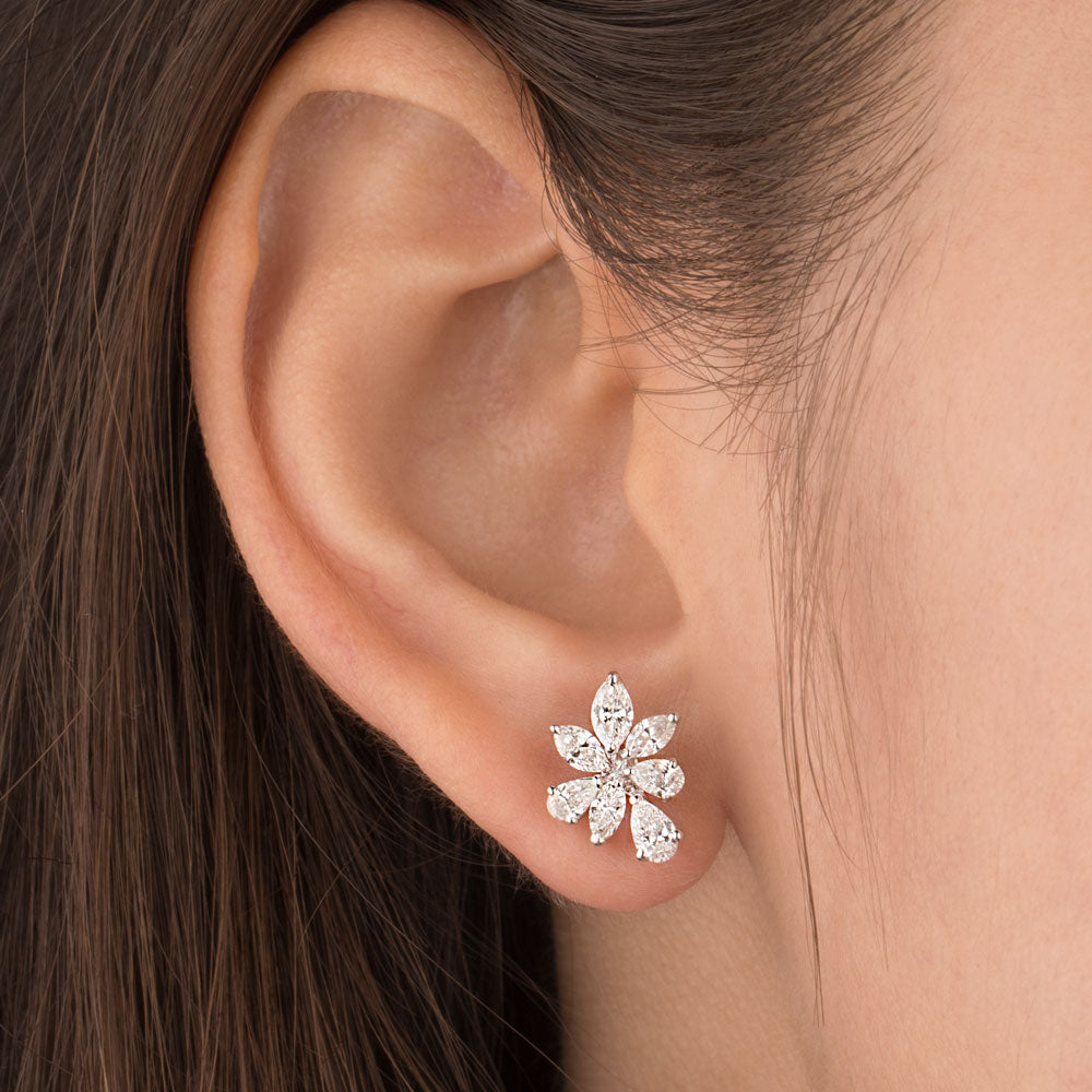18K White Gold Diamond Earrings - 1.41ct VS-SI-FG