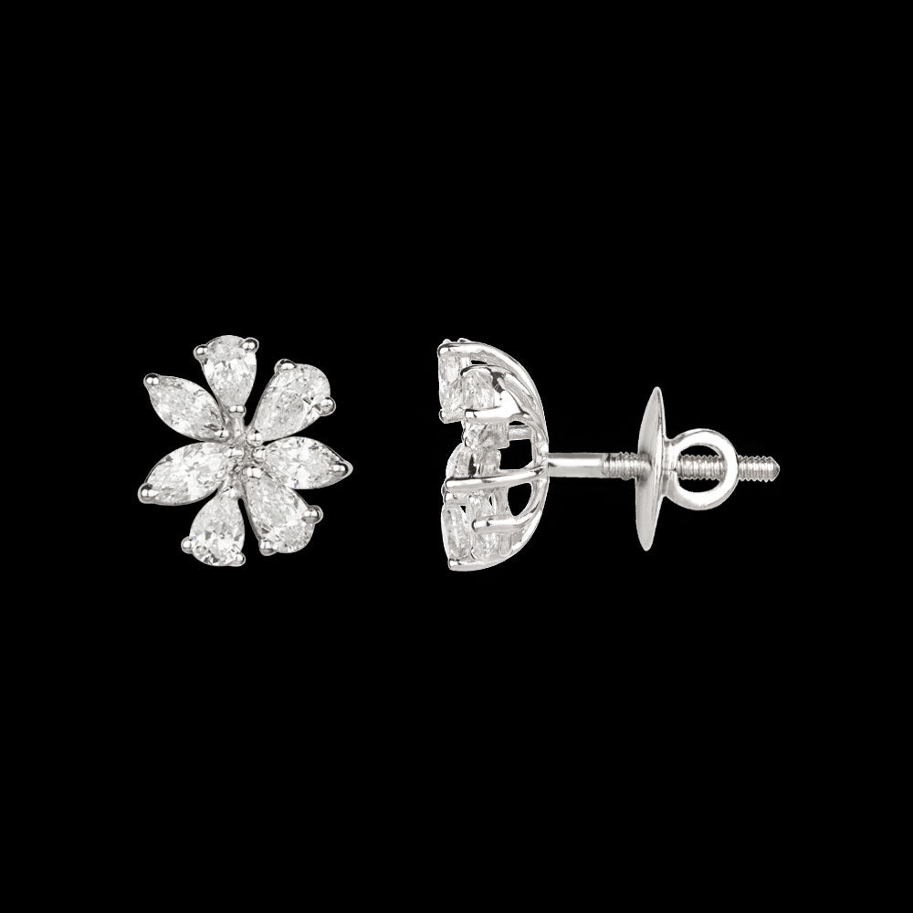 18K White Gold Diamond Earrings - 1.41ct VS-SI-FG