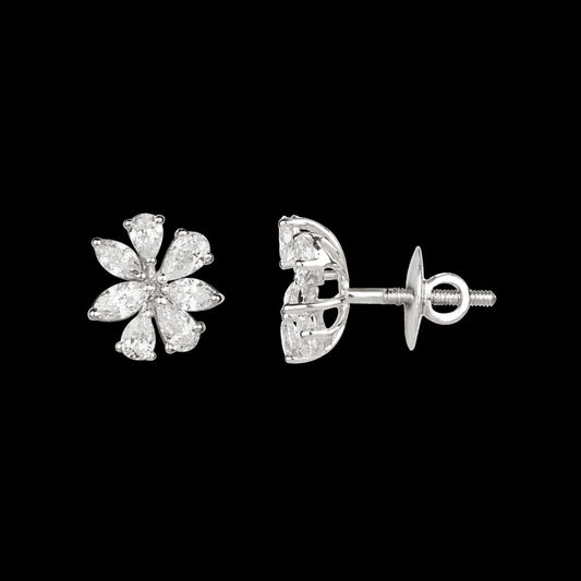 18K White Gold Diamond Earrings - 1.41ct VS-SI-FG