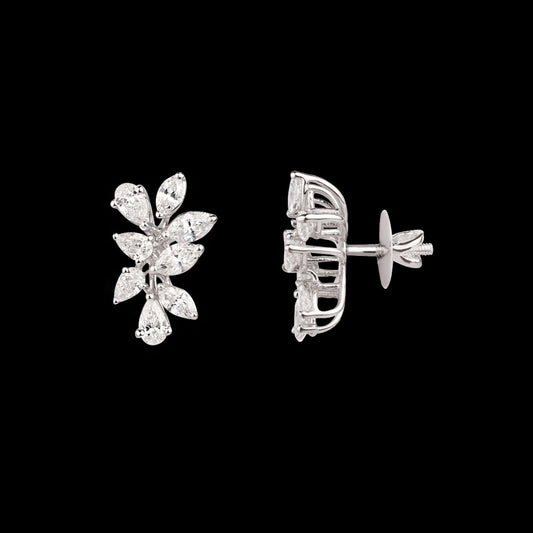 18K White Gold Diamond Earrings - 1.68ct VS-SI-FG