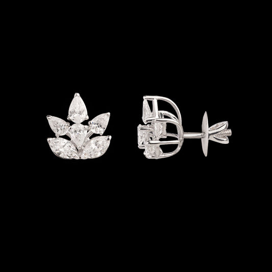 18K White Gold Diamond Earrings - 1.21ct VS-SI-FG