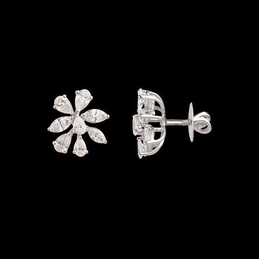 18K White Gold Diamond Earrings - 1.76ct VS-SI-FG